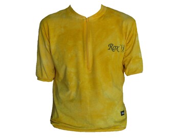 Vélo Jersey Tie-Dye or jaune peint à la main des hommes