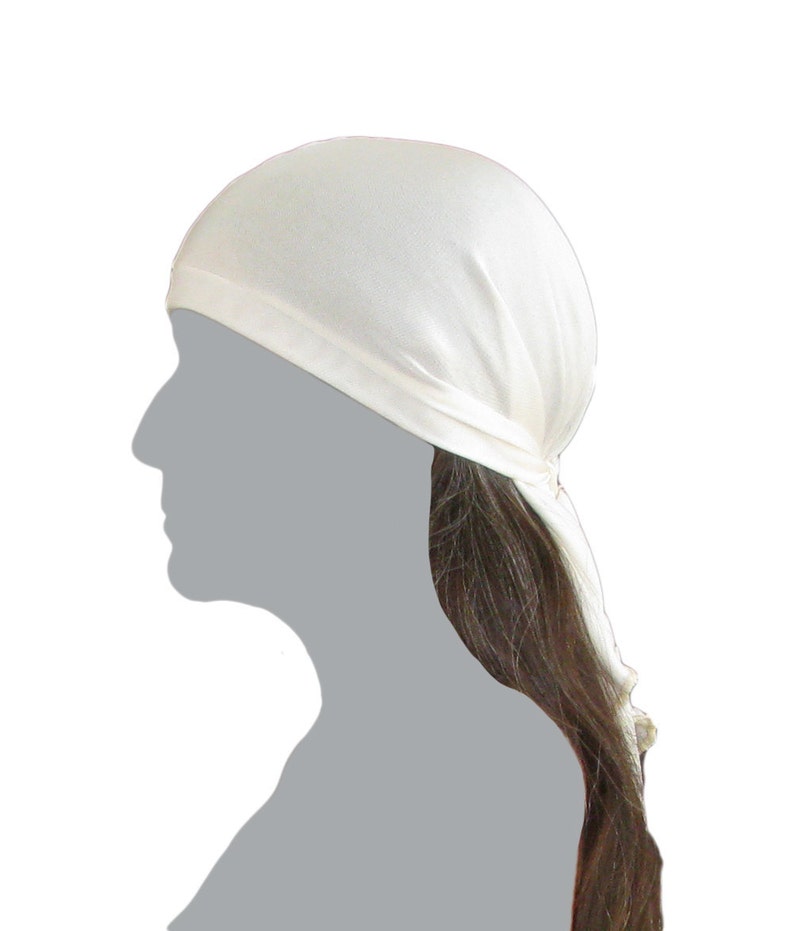 100% Silk Jersey Knit Dew Rag Du Rag Natural - Etsy