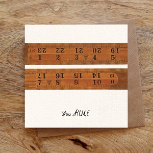 Valentine&#39;s Day Card, YOU RULE Greeting Card - Love Card, Friendship Card, I Love You Greeting Card, Anniversary Card, Birthday Card