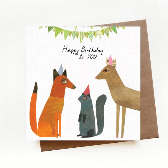 Forest Animals Birthday | Greeting Card Forest Animals Birthday | Greeting Card