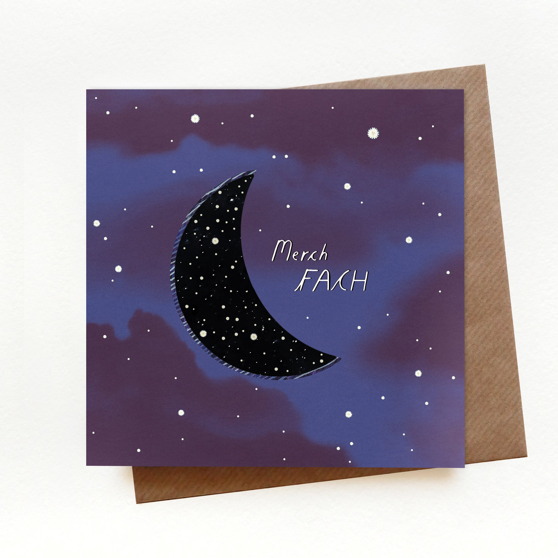 Welsh Baby Girl Card, Cymraes Fach, Pink Stars, Fabric - View #7