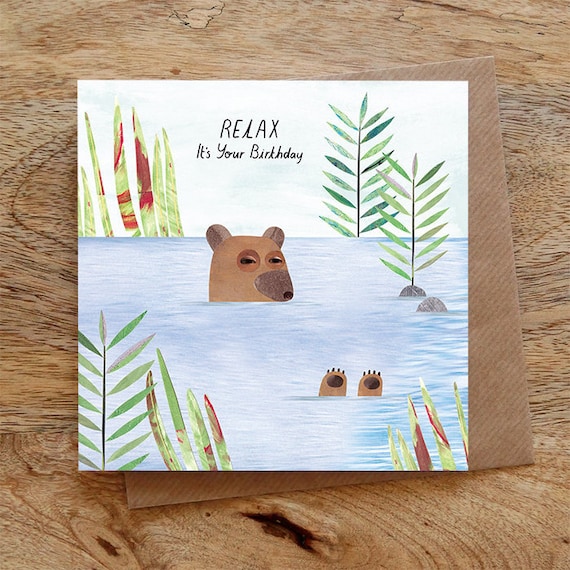 Happy Relaxing Birthday Greeting Card Happy Relaxing Birthday Greeting Card