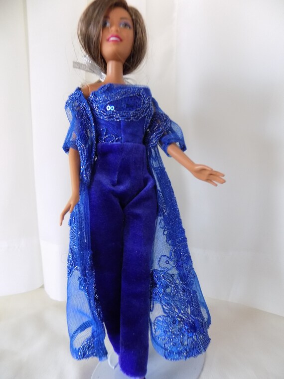 blue evening jumpsuit
