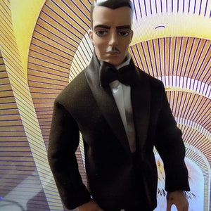Dark Chocolate 17 Brown Tuxedo -Free panel shirt--  fits 16.5 to 17 in fashion dolls