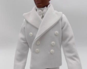 White Double Breasted Suit 4 pcs-- Fits Standard 12 in male fashion doll