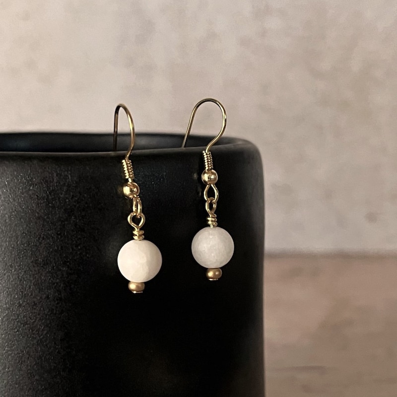 Portofino Statement Earring White Jade main image 0