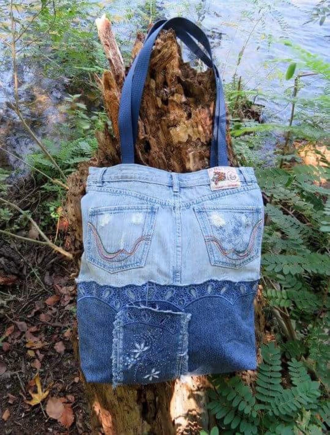 denim boho bag