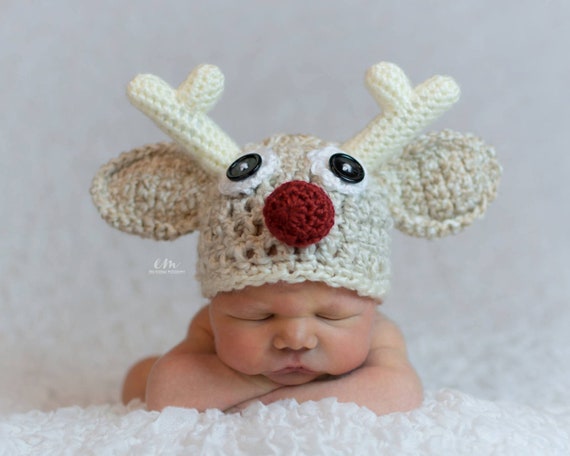 Baby Christmas Outfit - Rudolph Hat