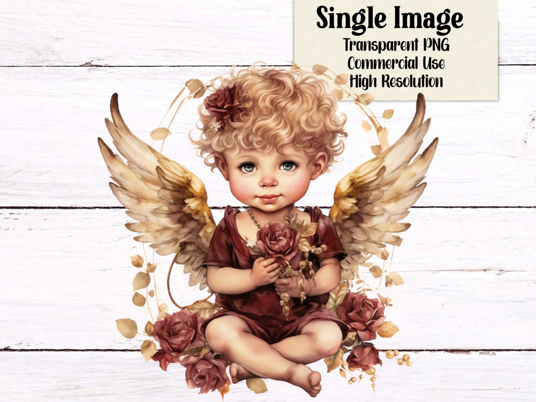 Blonde Cupid Valentine Clipart Precropped PNG Transparent Background ...