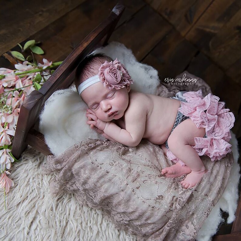 Pink and Gray Girl Outfit Baby Girl Clothes Ruffle Etsy