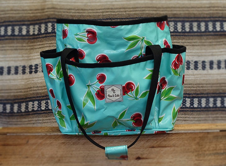 NAPPY/DIAPER BAG Rockabilly Mexican Oilcloth 50's Cherries