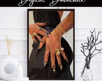 Printable Wall Art, Black Home Decor, Black Aesthetic, Wall Art, Fashion Art, Shoe Art, Digital Download, INSTANT DOWNLOAD