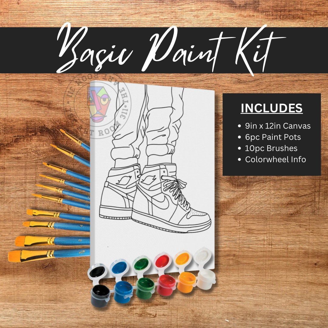 Heels/sneakers and Crown/couples/date Night Paint Kit,valentines