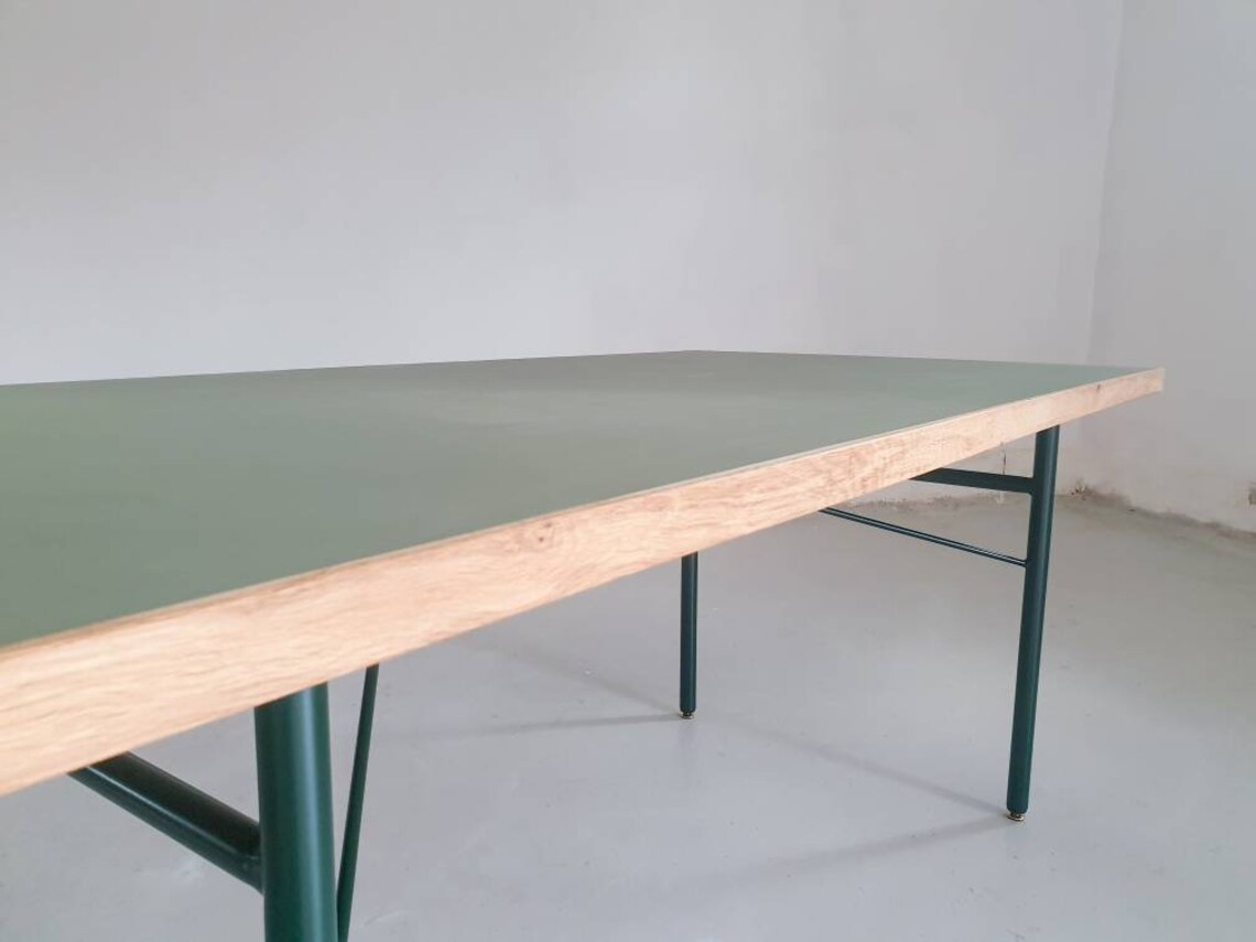 Tables With Eco Linoleum Table Tops & Steel Frame Custom Made Etsy