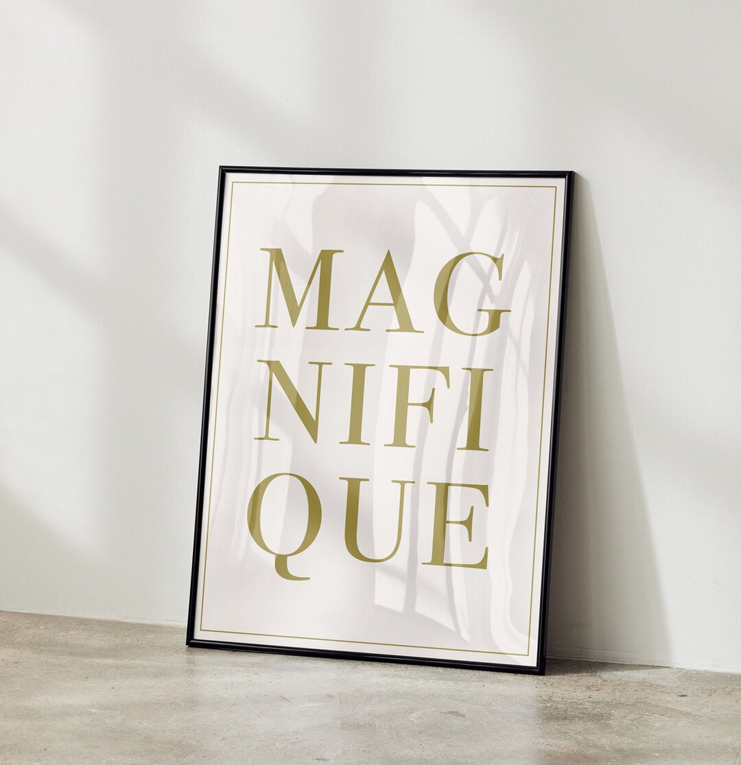 Magnifique Script Magnifique French Typography - Classic Timeless Typography Design, Wall ...