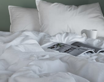 100% Organic Cotton Pillowcases 20x26, Pure Pillowcase, Soft White Pillow Cover, Natural Cotton White Pillow Case, Eco Boho Bedding