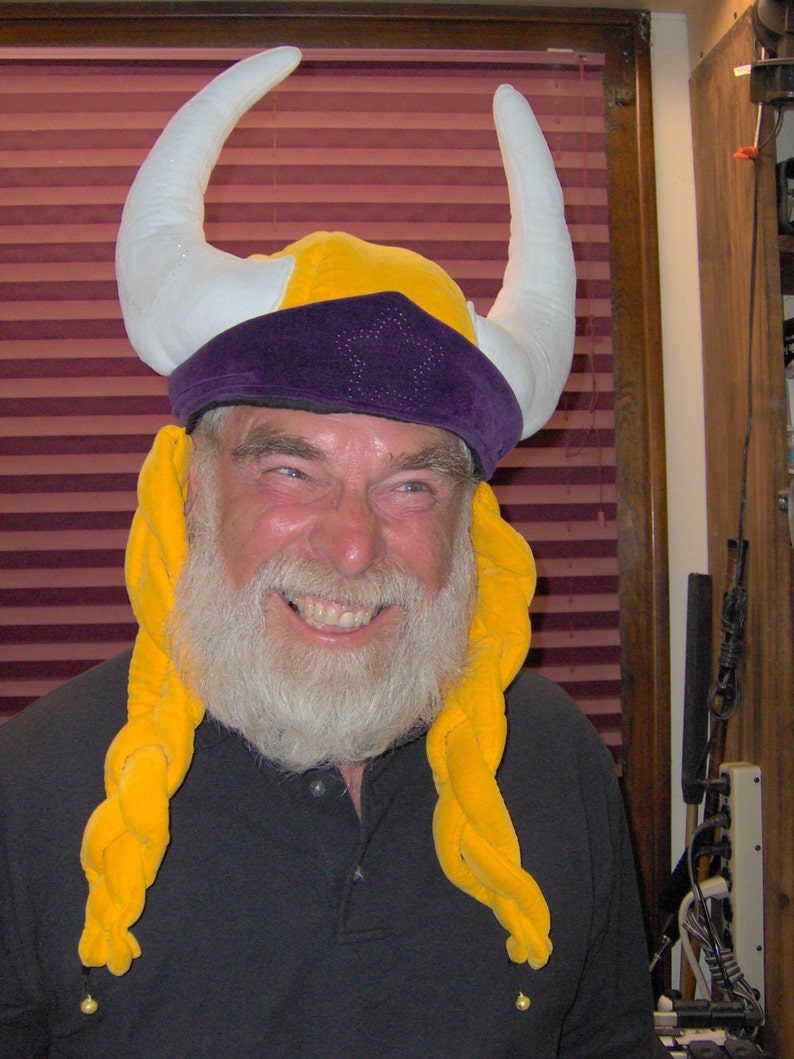 minnesota vikings helga hat with braids and horns