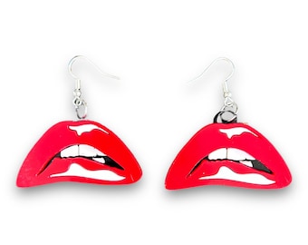 Rocky Horror Lips acrylic earrings