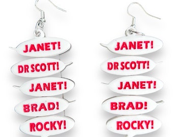 Rocky Horror picture show quote acrylic earrings