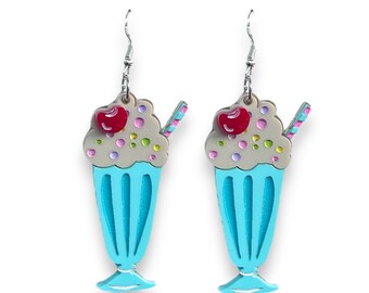 Retro Milk Shake acrylic earrings