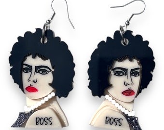 Rocky horror frank N furter acrylic earrings