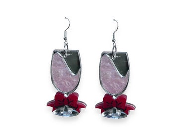 wine Glasses acrylic earrings