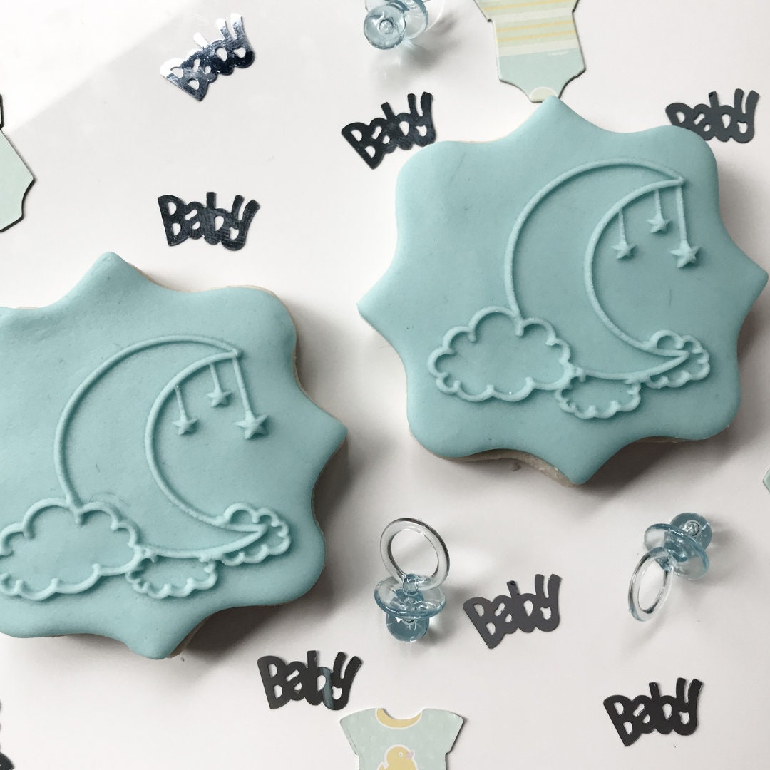 Baby Moon With Stars The Cookie Debosser Or Premium Etsy