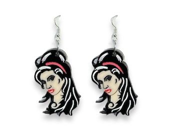 Amy Winehouse  acrylic earrings