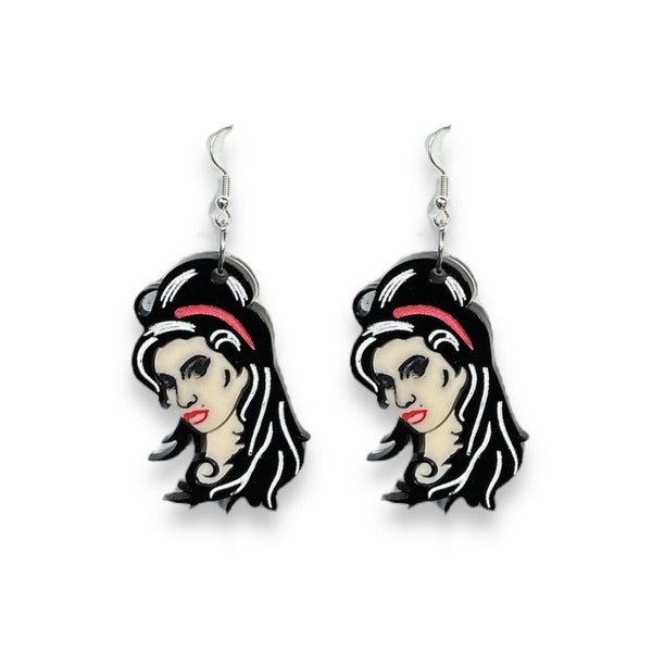 Boucles d'oreilles en acrylique Amy Winehouse