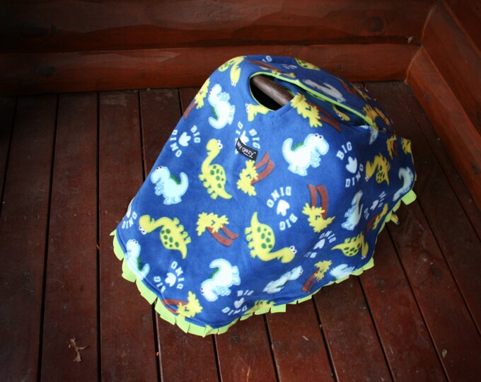 Car Seat Canopy AND Poncho Dinos Cozy Gozy Travel Capes Are Warm Winter