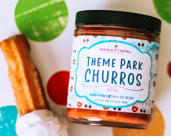 Theme Park Churros | Cinnamon, Dark Chocolate, & Vanilla Scented Candle, Wax Melt, Park Food, Magical, Food Scents