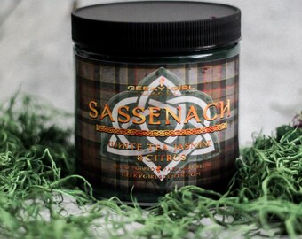 SASSENACH CANDLE, White Tea Scented Candles and Wax Melts, Book Lover Candle Gift, Unique Fandom Candle, Home Decor Candle, Bookish Decor