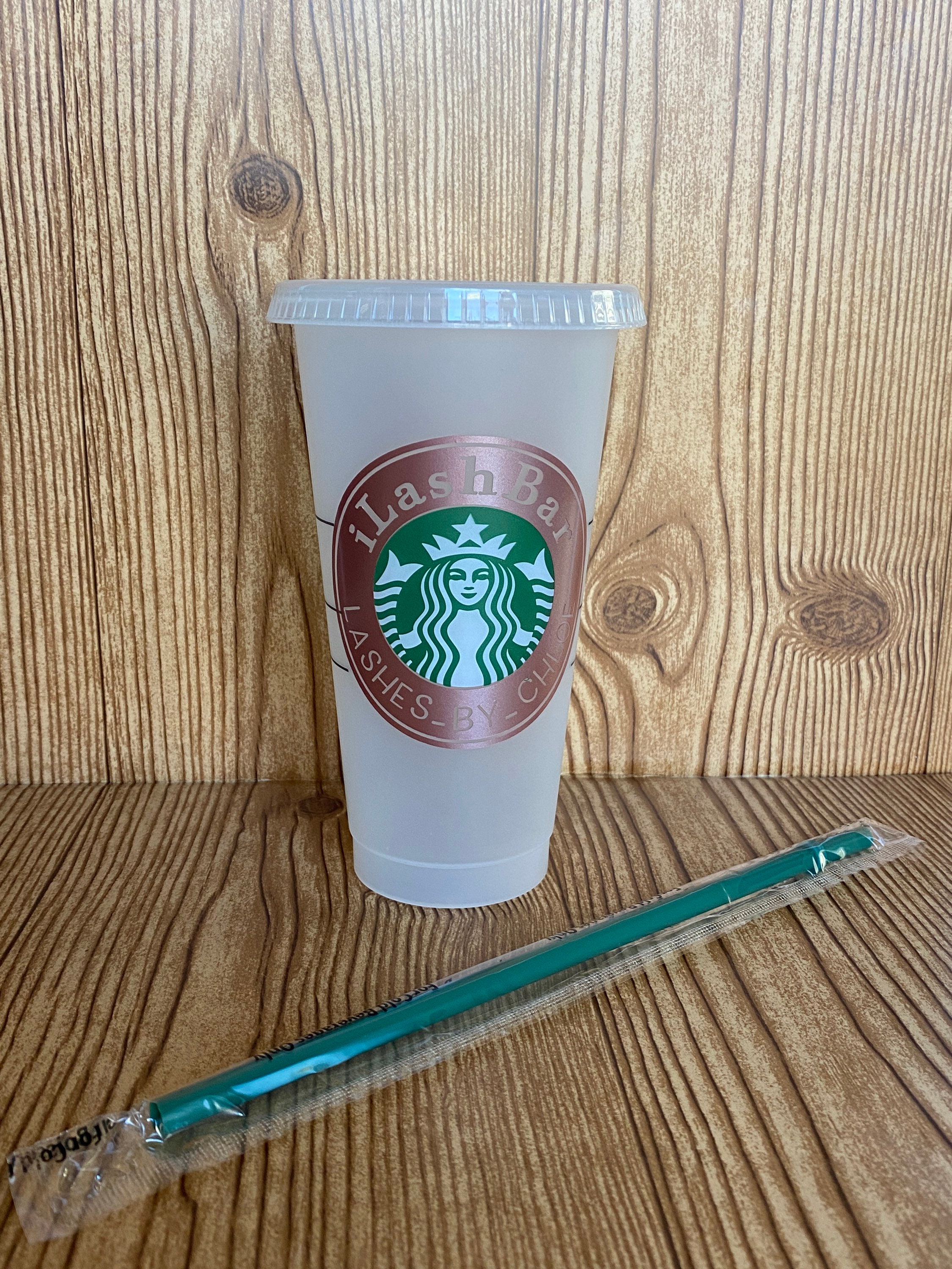 CUSTOM 24oz Starbucks reusable cup with lid & straw Etsy