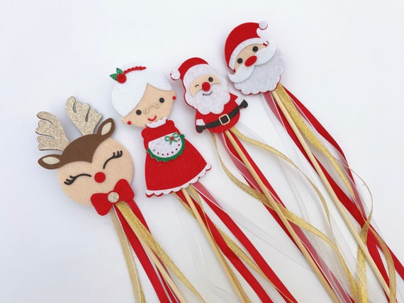 Personalized Christmas Wand, santa Wand, Reindeer Wand, Mrs Claus, Kids Gifts tags, Christmas gift box, Christmas gifts for kids Il_570xn