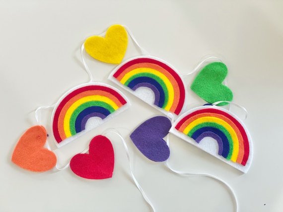 Pride Flag Rainbow banner - Rainbow garland Pride decorations Il_570xn