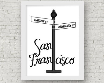 San Francisco Holiday gifts, Nostalgic street sign prints, vintage street signs, San Francisco art, makes a great going away gift