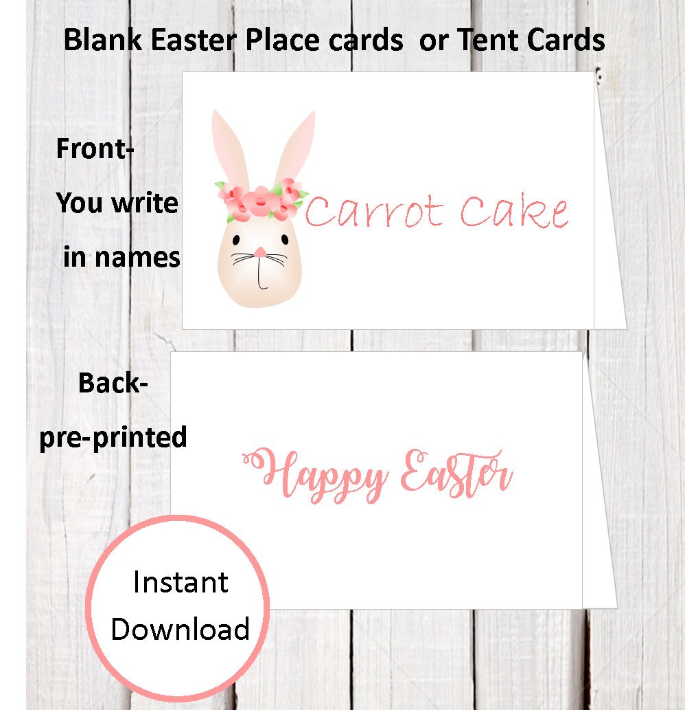 easter-place-cards-floral-bunny-ears-place-card-easter-table-tent-card-rabbit-place-card-front-are-left-blank-cards-are-4-x-2-5-folded-etsy for Easter Place Cards Printable Free Easter Place Cards, Floral Bunny Ears Place Card, Easter Table Tent Card, Rabbit Place Card, Front Are Left Blank, Cards Are 4 X 2.5 Folded. - Etsy for Easter Place Cards Printable Free