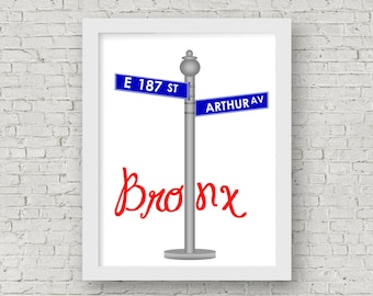 Bronx Holiday gift, Street signs, Custom  Bronx Street signs, nostalgic street names, vintage street signs, makes a perfect going away gift