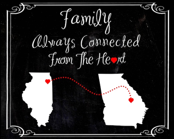 Last minute hostess gift digital print, family moving away state print. Select states & cities. 24 hour turn around available PDF file. Il_570xn
