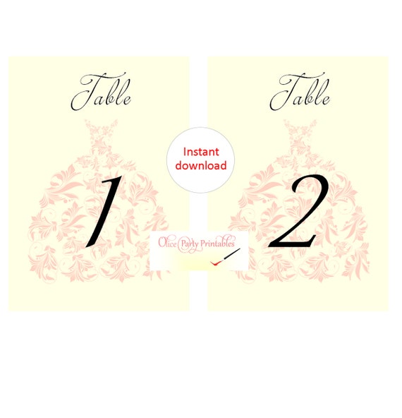 Quinceanera Table Numbers Sweet Sixteen Table Numbers
