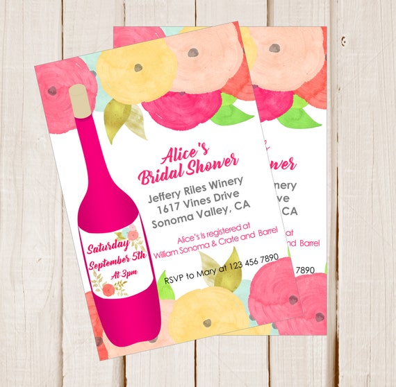 bridal shower wine tasting invitation bachelorette wine party invitations