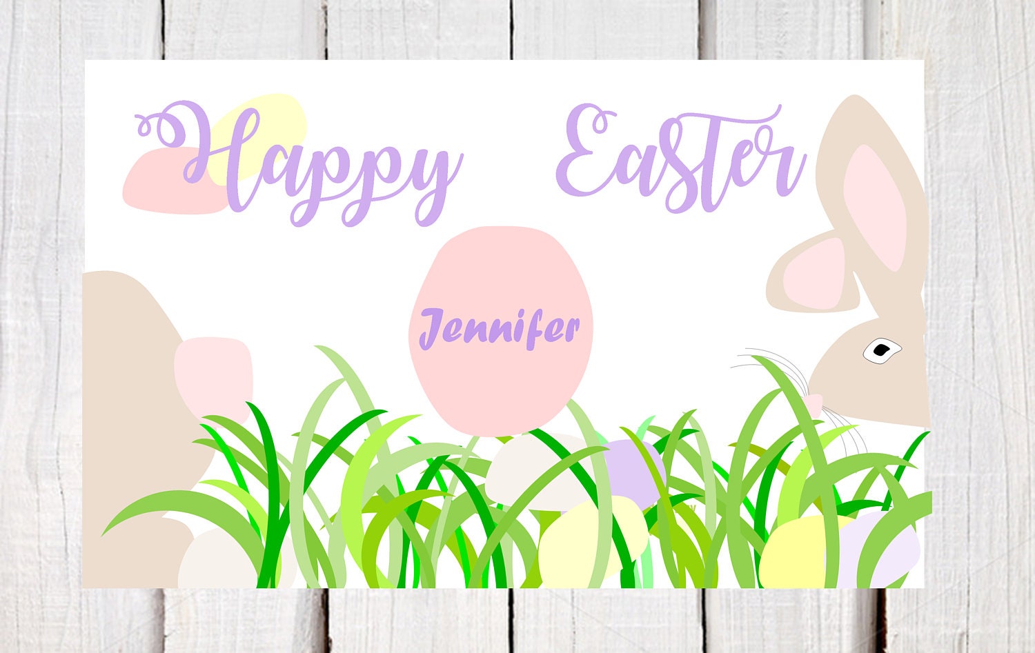 Personalized Paper Easter Placemats Easter Bunny Placemats Etsy