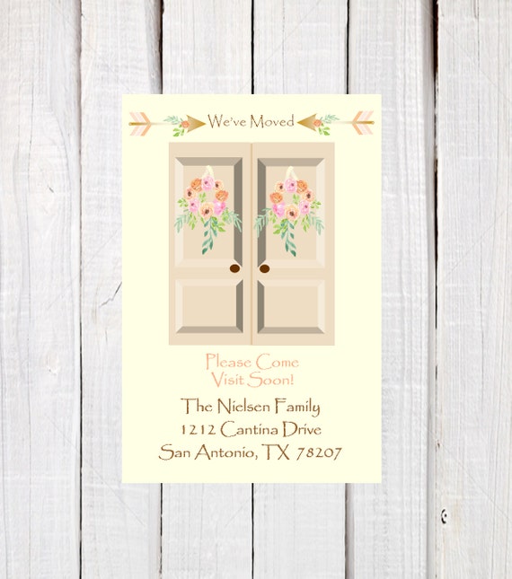 Moving announcement new address cards, Boho Chic tribal new home announcement, we've moved to cards are 4 x 6 the perfect size for mailing. Il_570xn