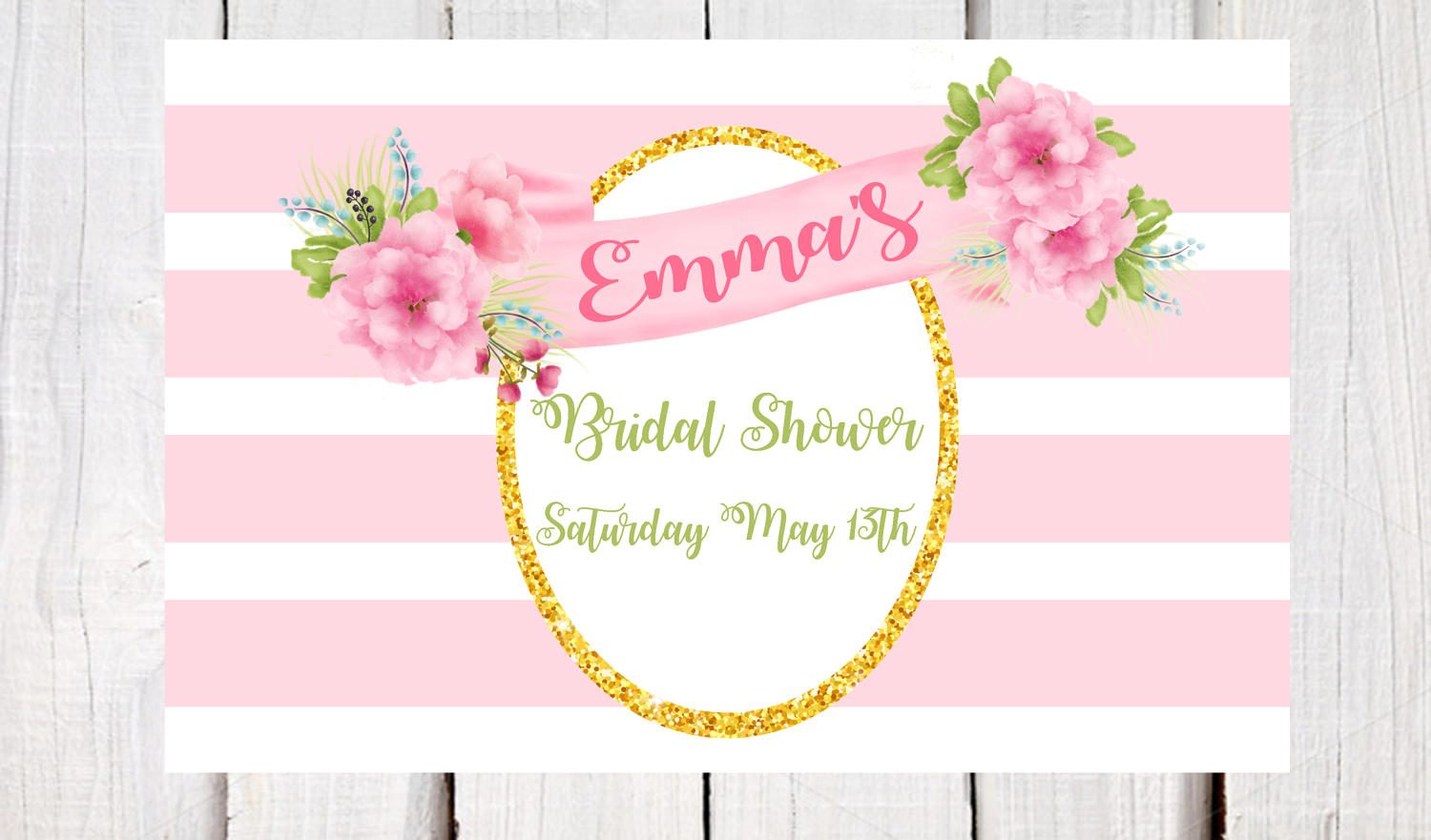 Bridal Shower Placemats Party Placemats Pink and Gold Shower Etsy