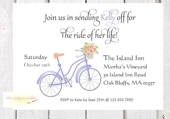 Bachelorette Party Invitation Going Away Send Off Invitation