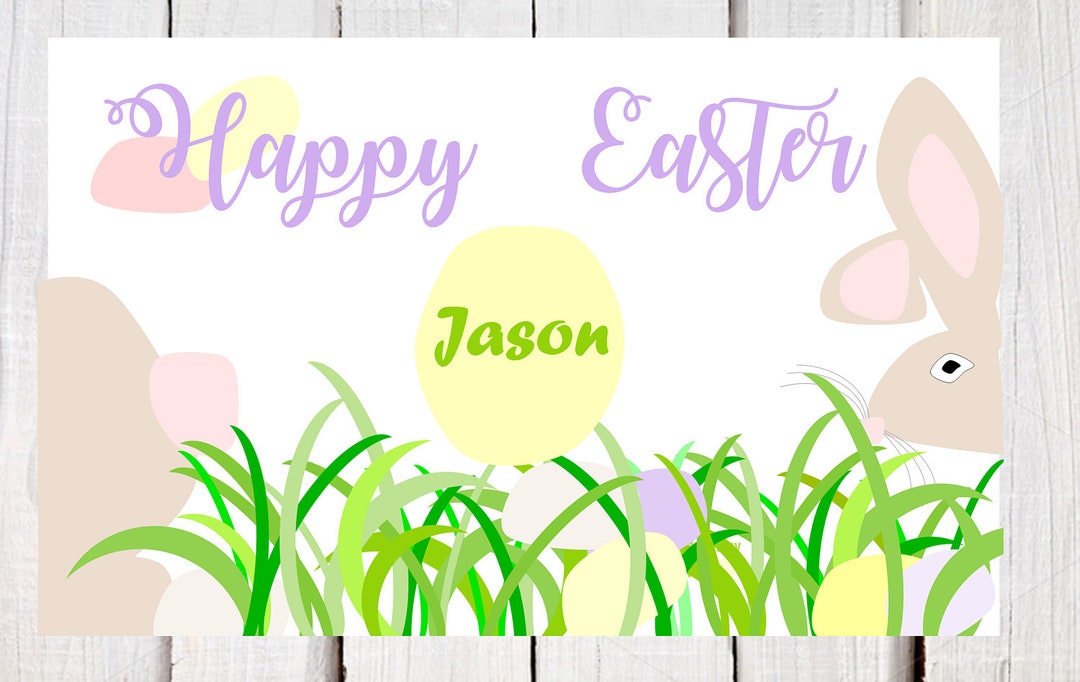 Personalized Paper Easter Placemats Easter Bunny Placemats Etsy