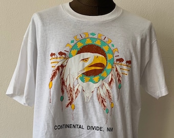 Continental Divide New Mexico Eagle Dream Catcher Native American Indian Shirt 90s Best XL