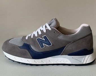 New Balance 496 Deadstock Gray and Blue Shoes Size 9.5 Made in USA