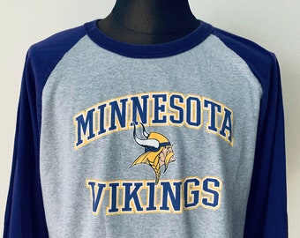 Logo Athletic Minnesota Vikings 3/4 Sleeve Raglan XL 90s