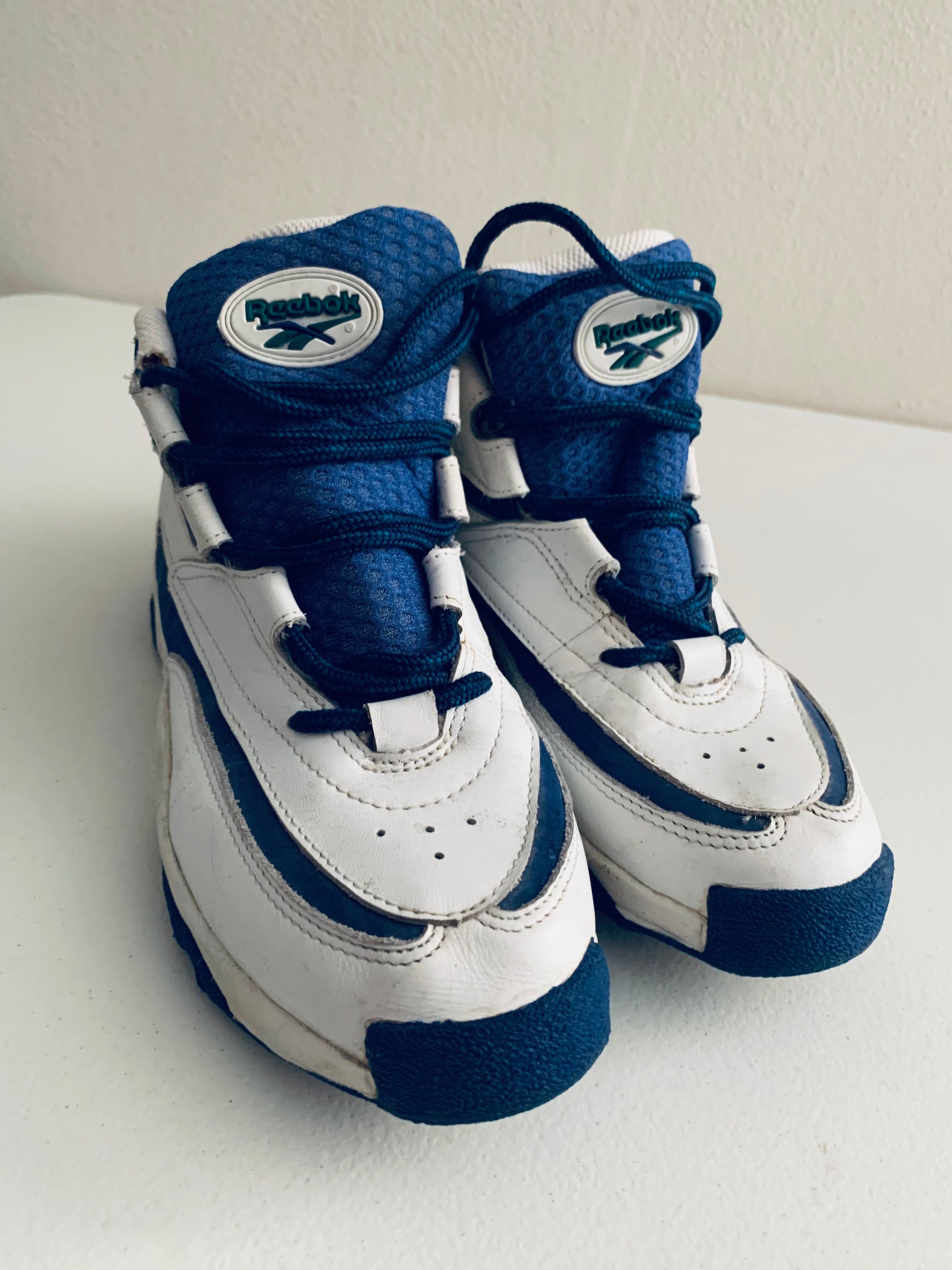 Reebok Hexalite Basketball Shoes 90s White Blue Green Size 9 | Etsy